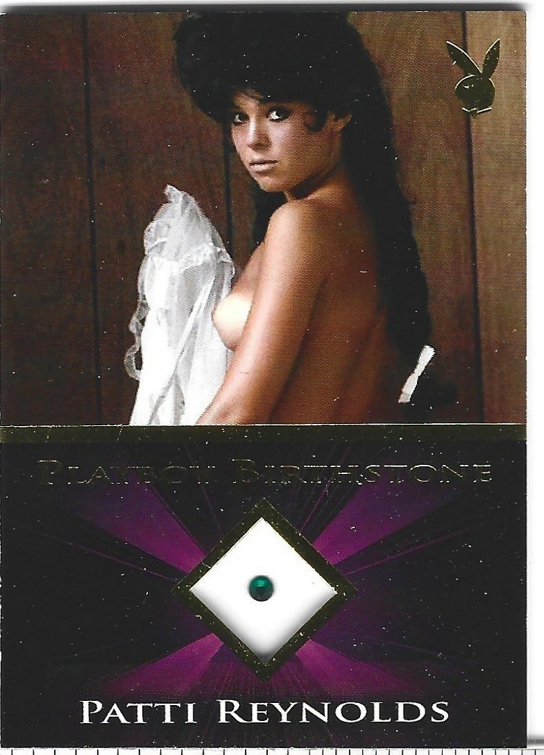 Playboy's Sexy and Sassy Patti Reynolds Gold Foil Birthstone Card