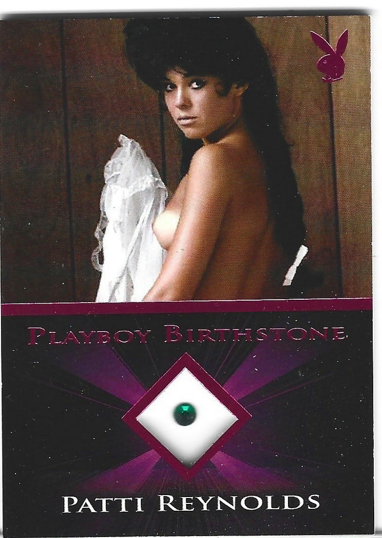 Playboy's Sexy and Sassy Patti Reynolds Pink Foil Birthstone Card