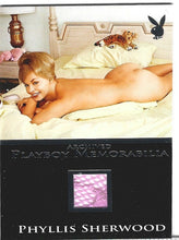 Load image into Gallery viewer, Playboy&#39;s Sexy and Sassy Phyllis Sherwood Platinum Foil Archived Memorabilia Card
