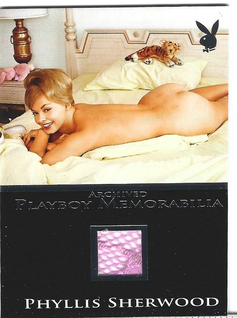 Playboy's Sexy and Sassy Phyllis Sherwood Platinum Foil Archived Memorabilia Card