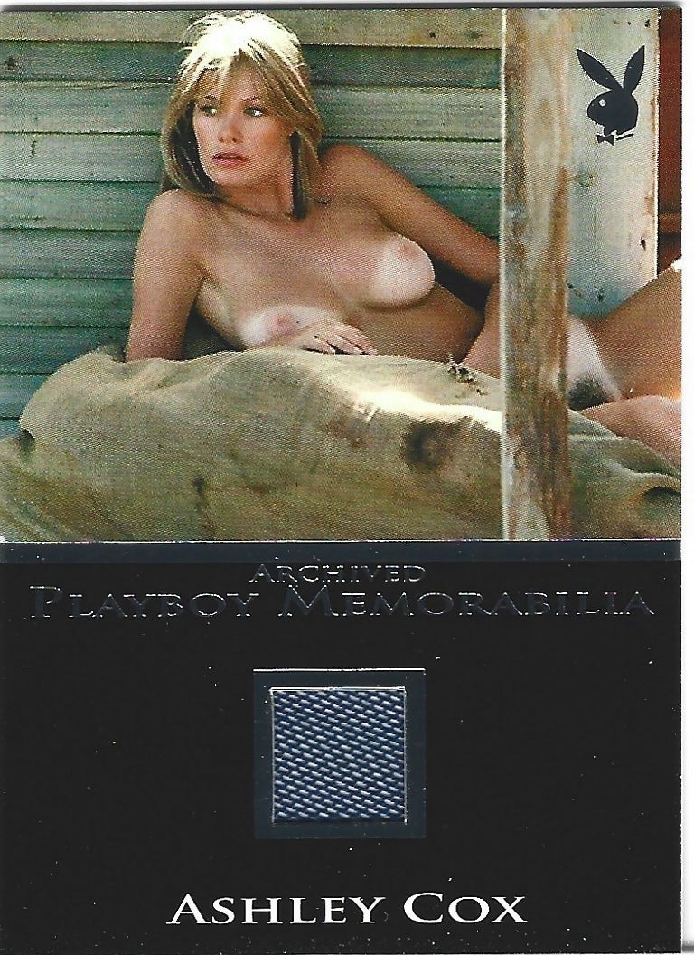 Playboy's Sexy and Sassy Ashley Cox Platinum Foil Archived Memorabilia Card