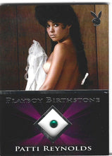 Load image into Gallery viewer, Playboy&#39;s Sexy and Sassy Patti Reynolds Platinum Foil Birthstone Card
