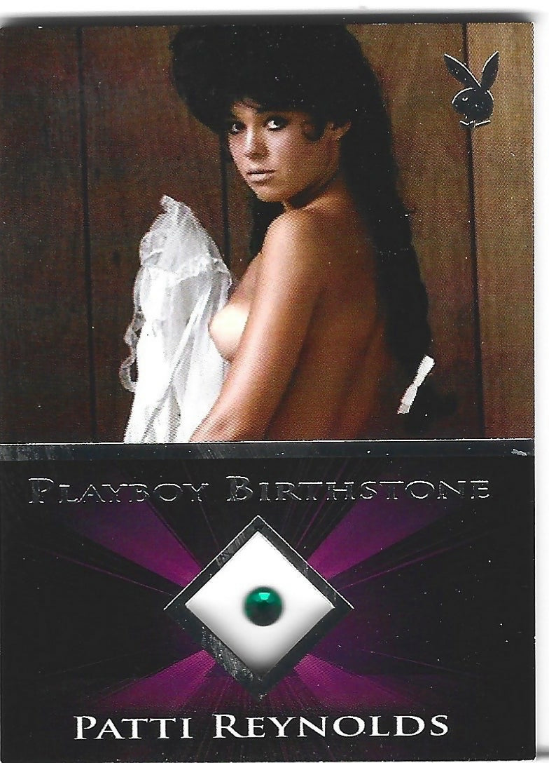 Playboy's Sexy and Sassy Patti Reynolds Platinum Foil Birthstone Card