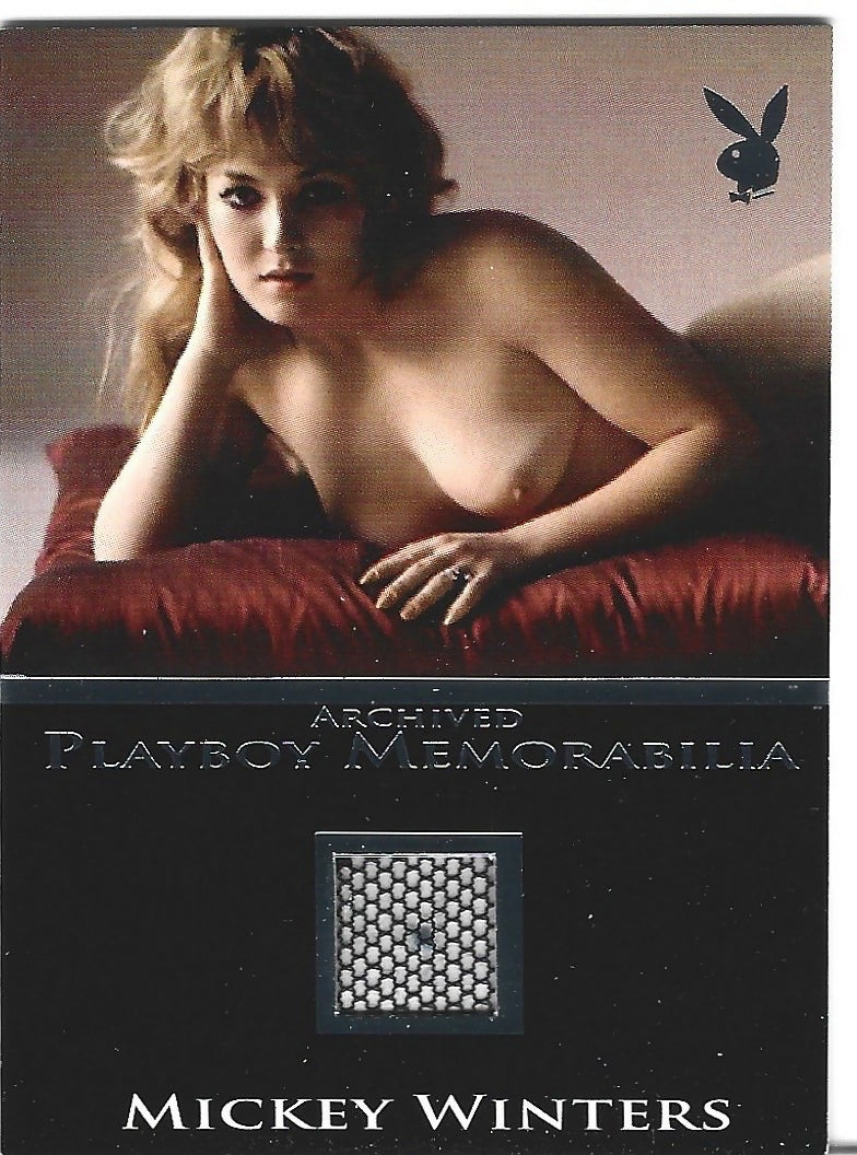 Playboy's Sexy and Sassy Mickey Winters Platinum Foil Archived Memorabilia Card