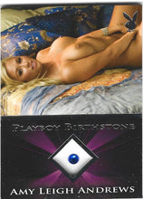Load image into Gallery viewer, Playboy&#39;s Sexy and Sassy Amy Leigh Andrews Platinum Foil Birthstone Card
