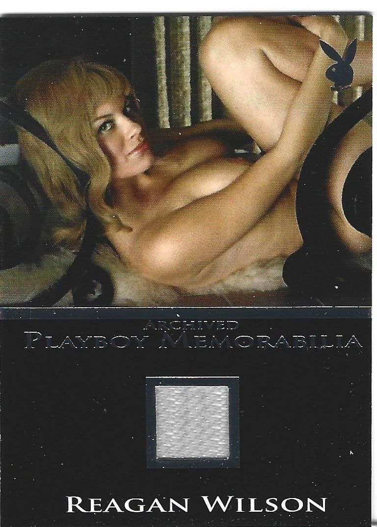 Playboy's Sexy and Sassy Reagan Wilson Platinum Foil Archived Memorabilia Card