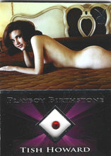 Load image into Gallery viewer, Playboy&#39;s Sexy and Sassy Tish Howard Platinum Foil Birthstone Card
