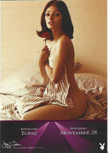Load image into Gallery viewer, Playboy&#39;s Sexy and Sassy Joni Mattis Pink Foil Birthstone Card
