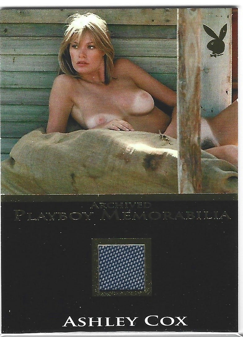 Playboy's Sexy and Sassy Ashley Cox Gold Foil Archived Memorabilia Card