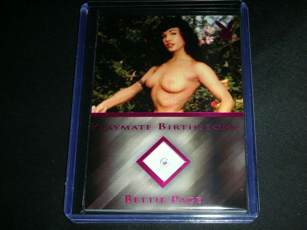 Playboy BBR Bettie Page Pink Foil Birthstone Card – Xandebay