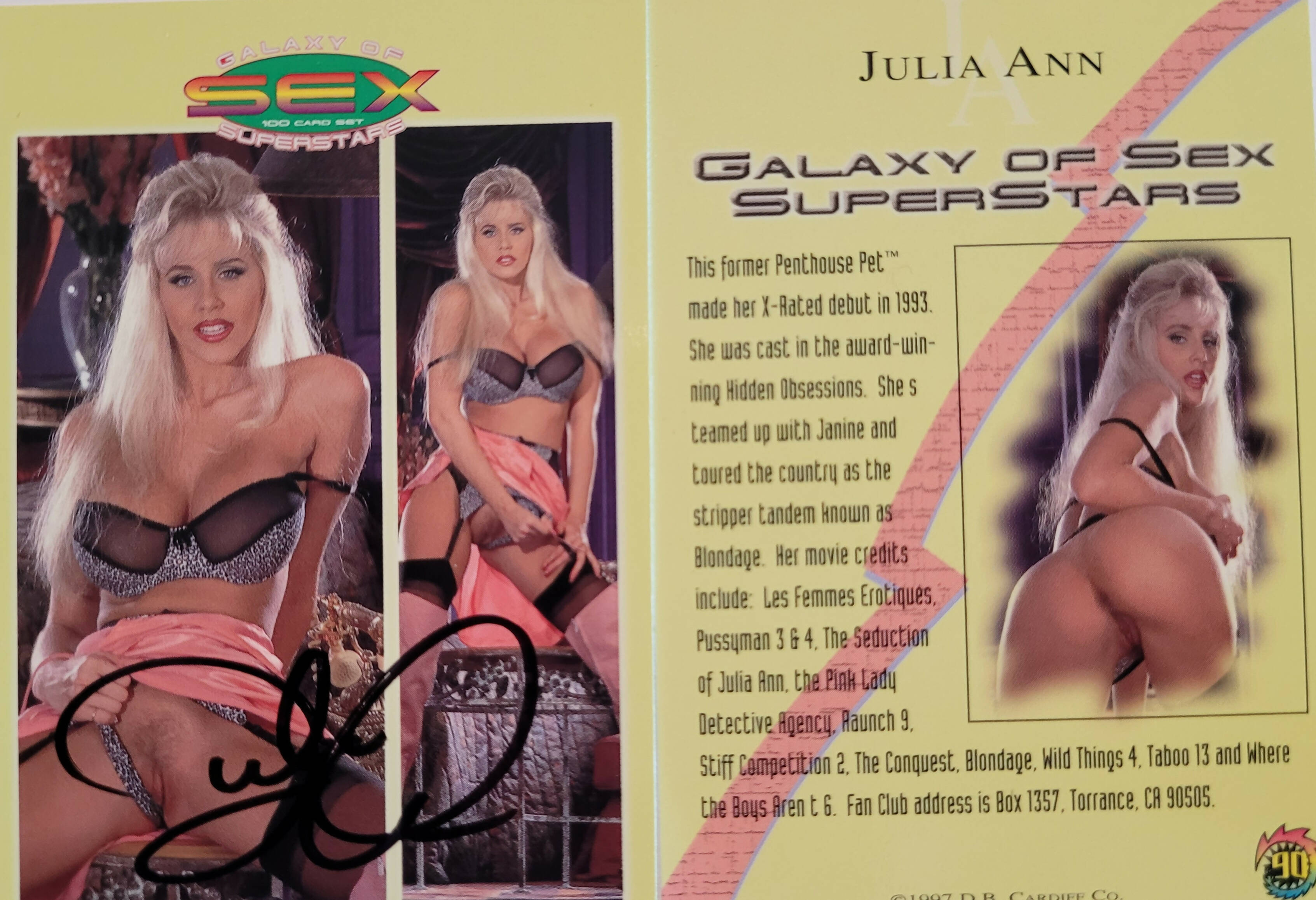 GALAXY OF SEX SUPERSTARS AUTOGRAPH JULIA ANN #90 – Xandebay