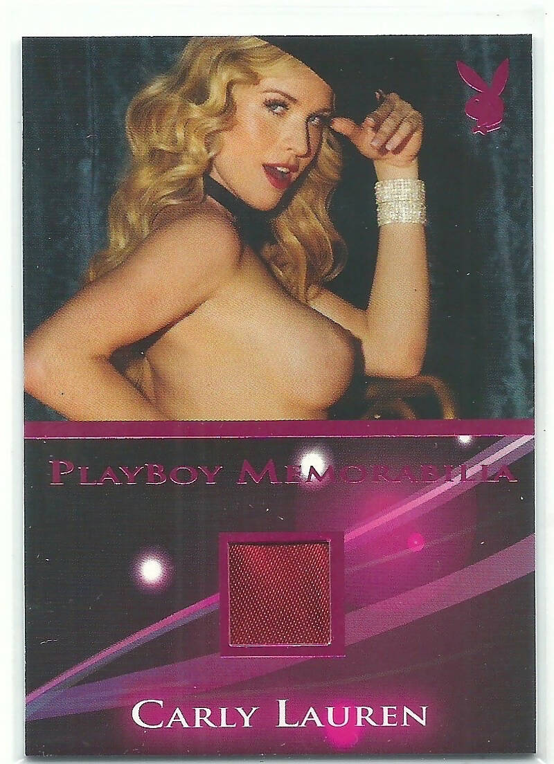 Playboy Sexy Vixens Carly Lauren Pink Foil Memorabilia Card