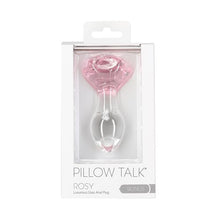Load image into Gallery viewer, Pillow Talk Rosy Flower Glass Anal Plug Pink
