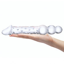 Load image into Gallery viewer, Glas 12in Double Ended Dildo W - Anal Beads
