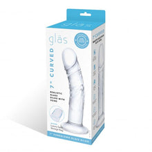 Load image into Gallery viewer, Glas 7 Curved Realistic Glass Dildo W Veins &quot;
