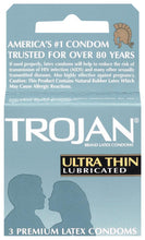 Load image into Gallery viewer, Trojan Ultra Thin Lube 3pk
