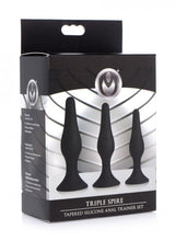 Load image into Gallery viewer, Master Series Triple Spire Tapered Silicone Anal Trainer 3pc Set

