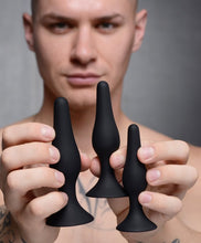 Load image into Gallery viewer, Master Series Triple Spire Tapered Silicone Anal Trainer 3pc Set
