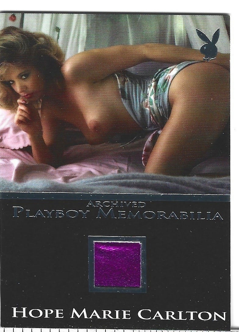 Playboy's Hot Shots Hope Marie Carlton Platinum Foil Archived Memorabilia Card!