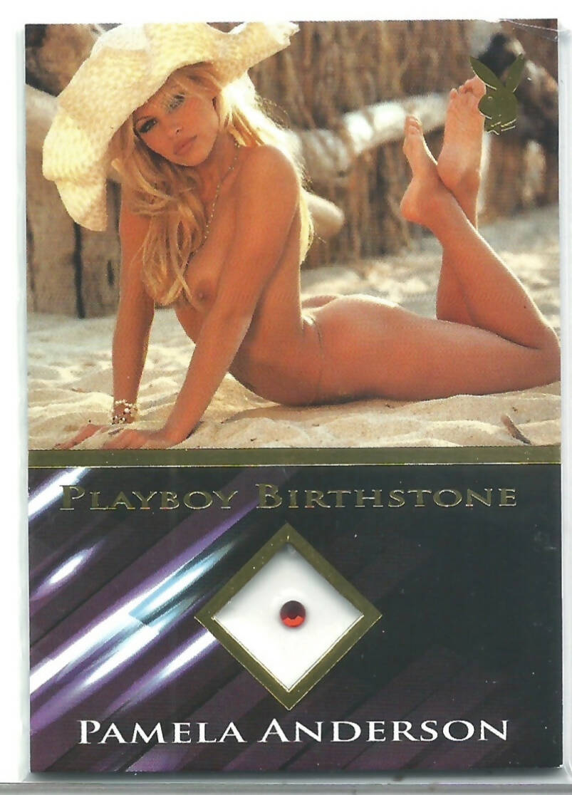 Playboy's Hot Shots Pamela Anderson Gold Foil Birthstone Card