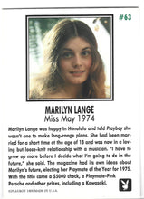 Load image into Gallery viewer, Playboy Centerfolds May Edition Marilyn Lange Card #63
