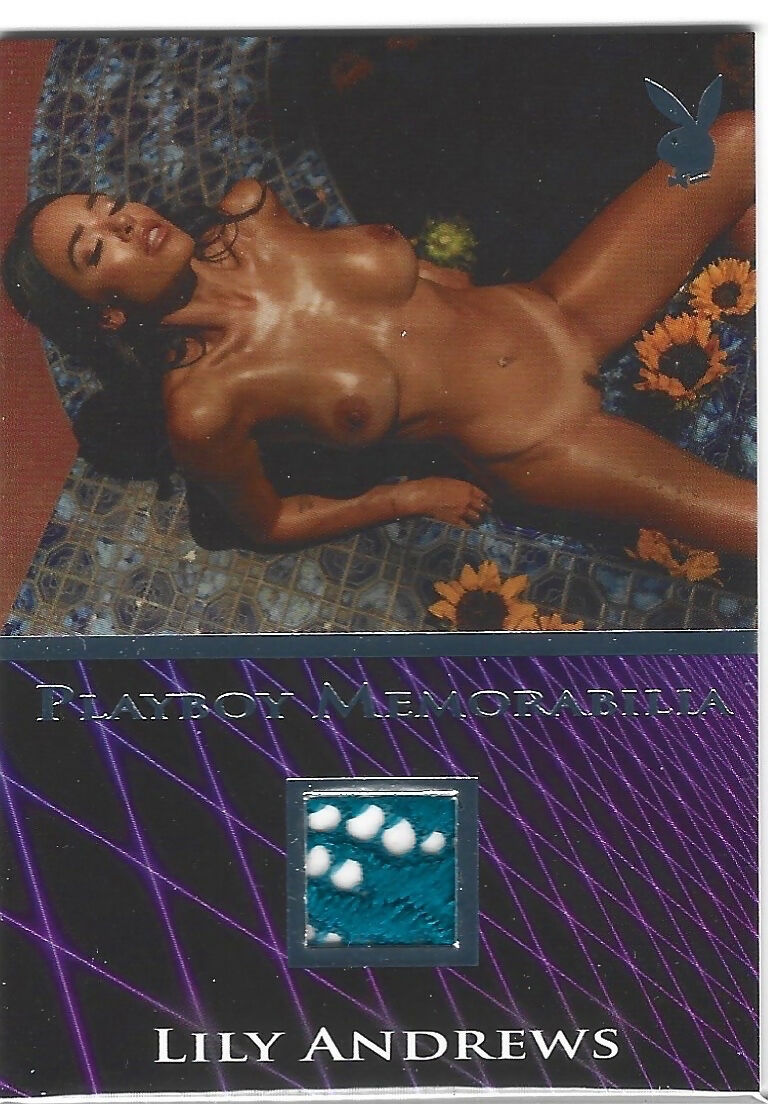 Playboy's Hot Shots Lily Andrews Platinum Foil Memorabilia Card!
