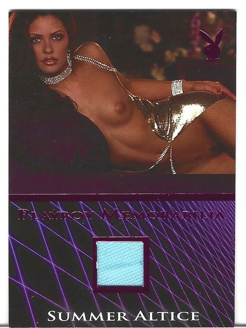 Playboy's Hot Shots Summer Altice Pink Foil Memorabilia Card!