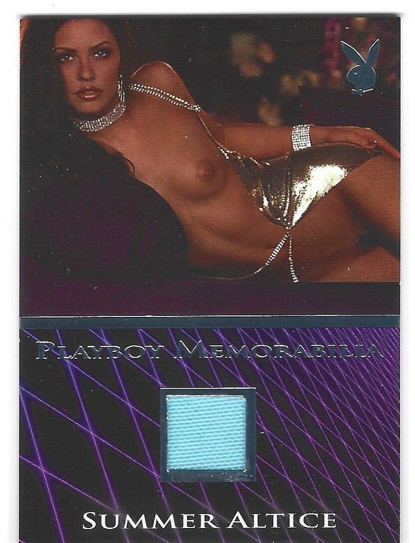 Playboy's Hot Shots Summer Altice Platinum Foil Memorabilia Card!
