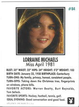 Load image into Gallery viewer, Playboy Centerfolds April Edition Lorraine Michaels Card #84
