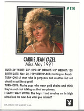 Load image into Gallery viewer, Playboy Centerfolds May Edition Carrie Jean Yazel Card #114
