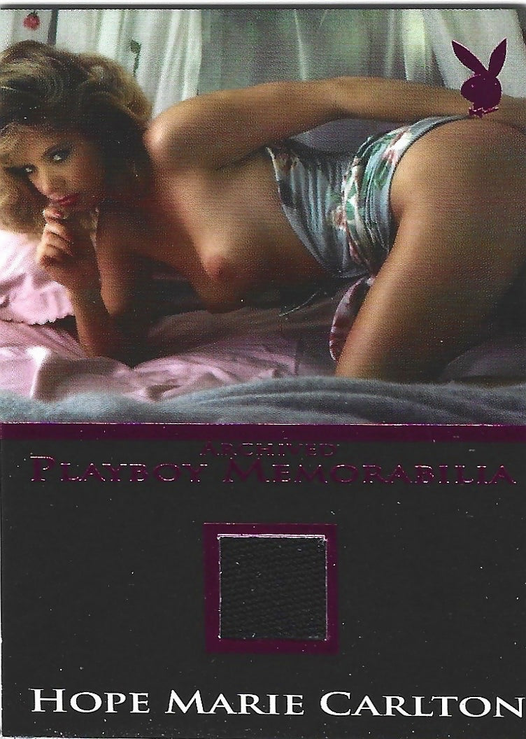 Playboy's Hot Shots Hope Marie Carlton Pink Foil Archived Memorabilia Card!