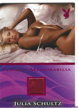 Load image into Gallery viewer, Playboy&#39;s Sexy and Sassy Julia Schultz Pink Foil Memorabilia Card
