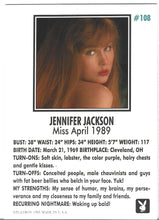 Load image into Gallery viewer, Playboy Centerfolds April Edition Jennifer Jackson Card #108
