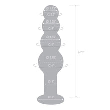Load image into Gallery viewer, Glas 7.25 Glass Beaded Butt Plug &quot;
