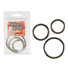 Load image into Gallery viewer, Silver Ring 3 Piece Set
