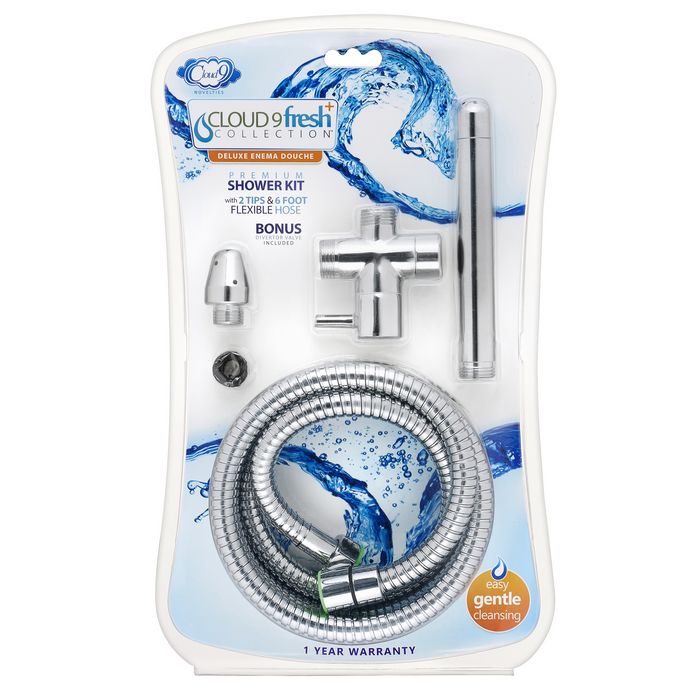 Cloud 9 Fresh + Premium Shower Enema Kit W- Diverter & Tips