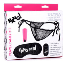Load image into Gallery viewer, Bang! Power Panty Lace Panties Bullet &amp; Blindfold Kit Pink
