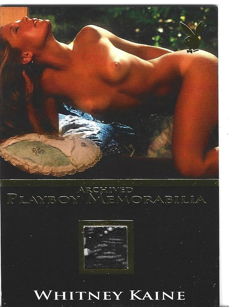 Playboy's Hot Shots Whitney Kaine Gold Foil Archived Memorabilia Card!