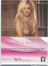 Load image into Gallery viewer, Playboy Centerfold Update 6 Ciara Price Memorabilia Card
