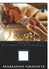 Load image into Gallery viewer, Playboy&#39;s Hot Shots Marianne Gravatte Platinum Foil Archived Memorabilia Card!
