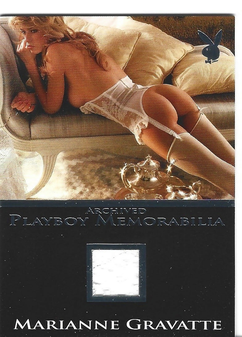 Playboy's Hot Shots Marianne Gravatte Platinum Foil Archived Memorabilia Card!