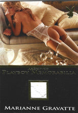 Load image into Gallery viewer, Playboy&#39;s Hot Shots Marianne Gravatte Gold Foil Archived Memorabilia Card!
