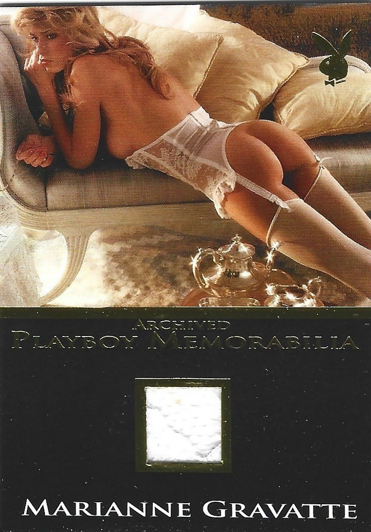 Playboy's Hot Shots Marianne Gravatte Gold Foil Archived Memorabilia Card!