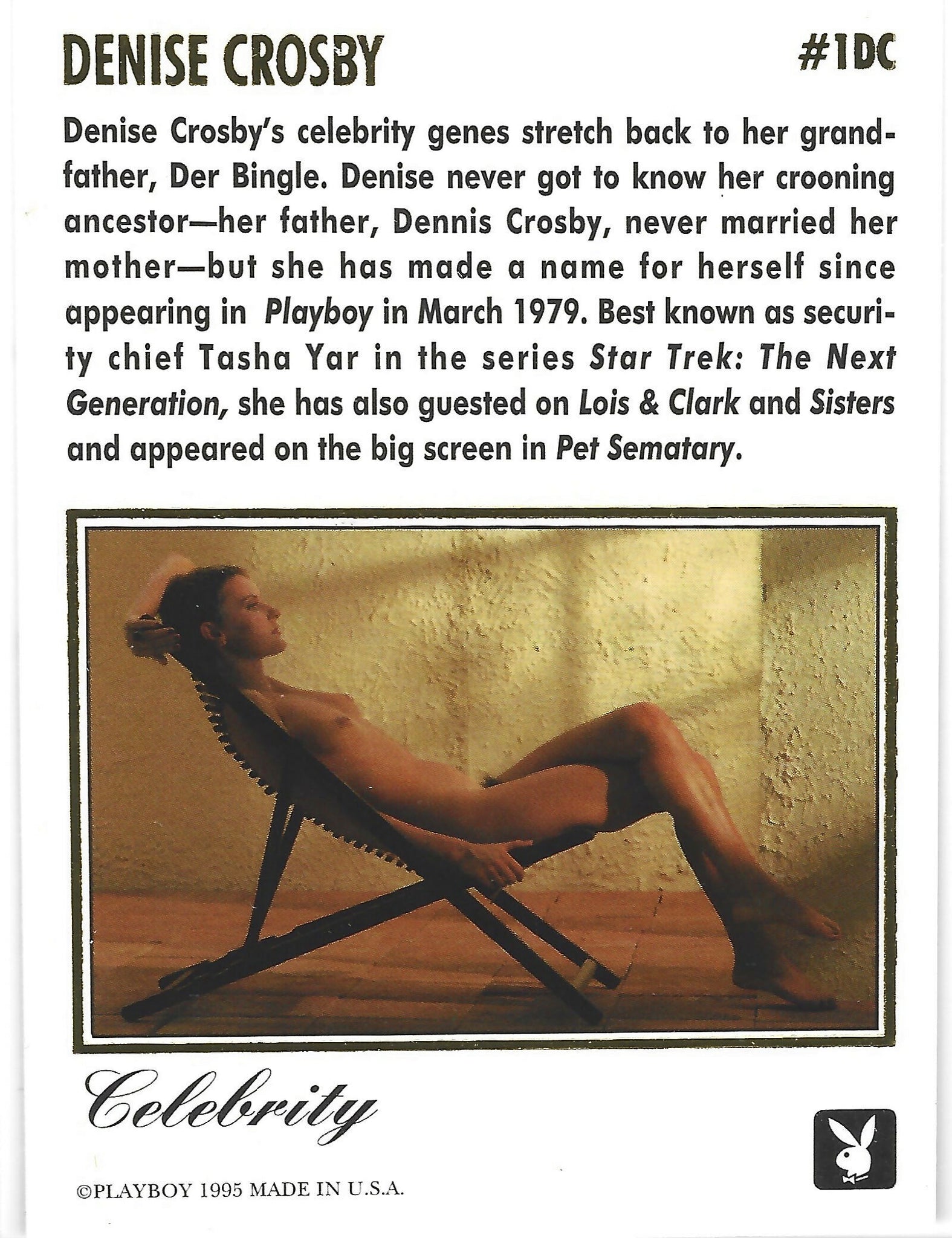 Playboy Centerfolds May Edition Celebrity Denise Crosby Card #1DC – Xandebay