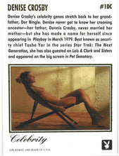 Load image into Gallery viewer, Playboy Centerfolds May Edition Celebrity Denise Crosby Card #1DC
