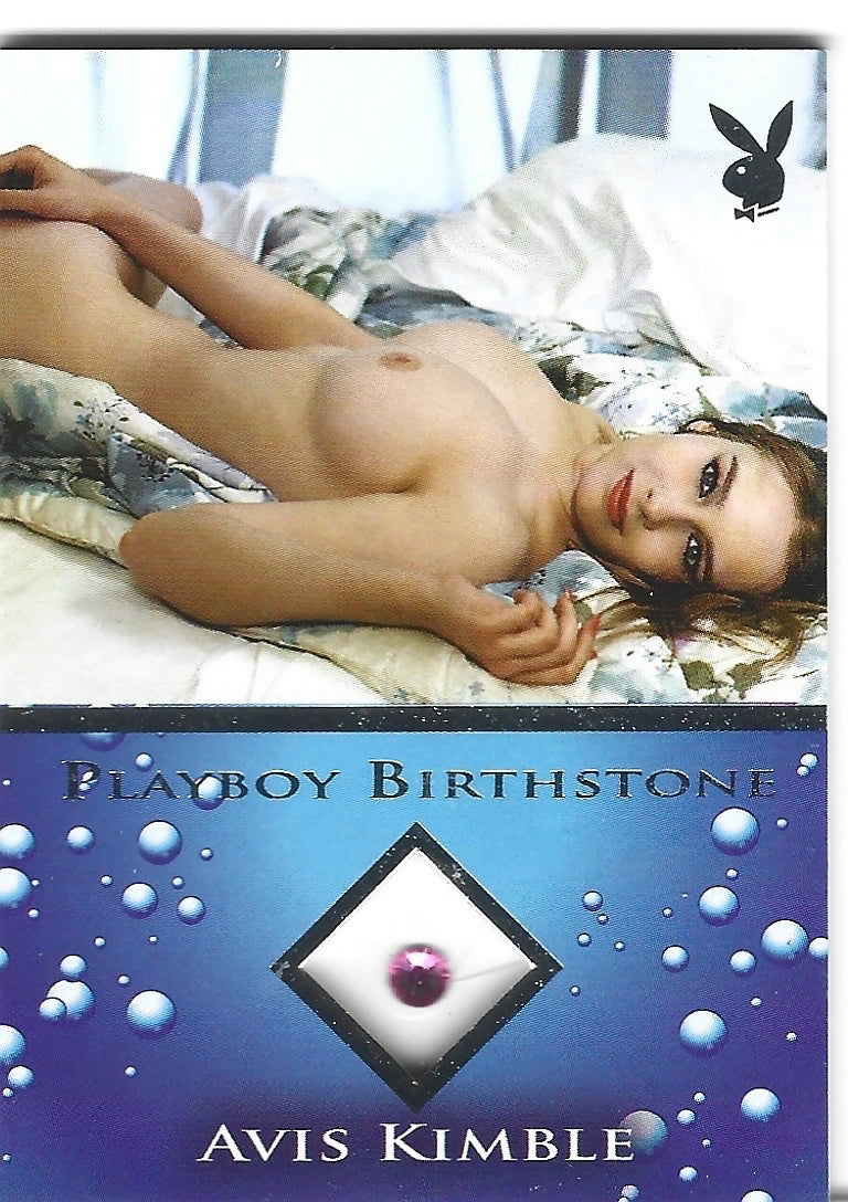 Playboy Bathing Beauties Avis Kimble Platinum Foil Birthstone Card