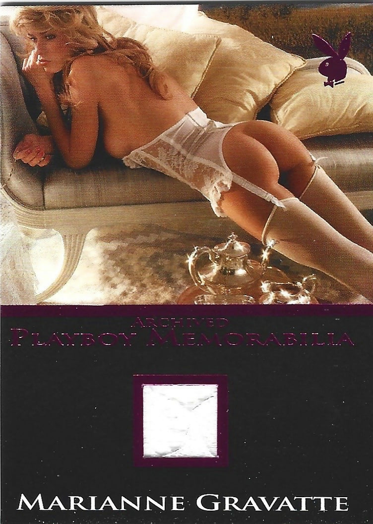 Playboy's Hot Shots Marianne Gravatte Pink Foil Archived Memorabilia Card!