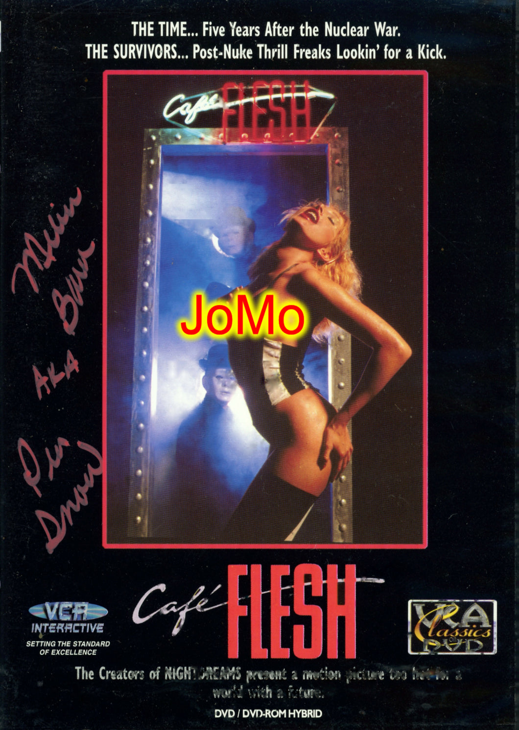 Michelle Bauer AKA Pia Snow ( Cafe Flesh ) Autographed 8x10 DVD