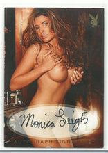 Load image into Gallery viewer, Playboy Lingerie Hot Lace Monica Leigh Gold Foil Autograph Card ML2
