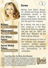 Load image into Gallery viewer, 2004 Wicked Trading Cards Up Close &amp; Personal #1 Stormy
